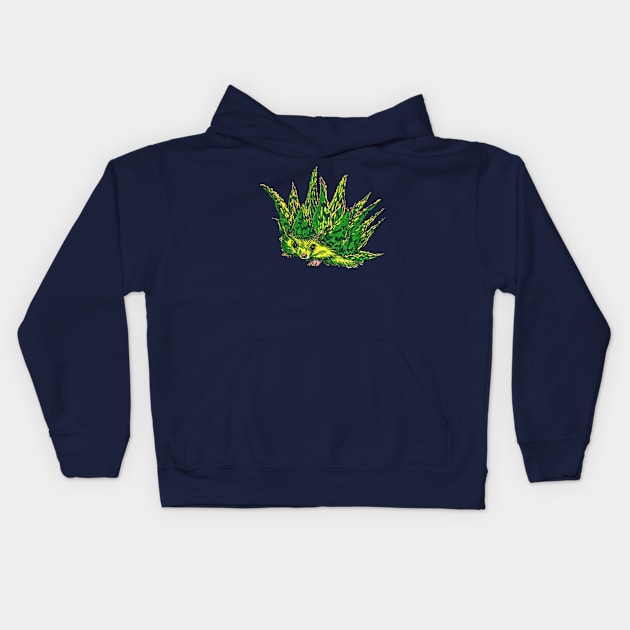 Hedgehog Aloe Kids Hoodie by RaLiz